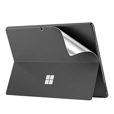 Imagem de MoKo Adesivo traseiro para tablet Microsoft Surface Pro 11/Surface Pro 10/Pro 9/Pro 8 de 13 polegadas, capa protetora de couro PU para Surface Pro 11/10, cinza escuro