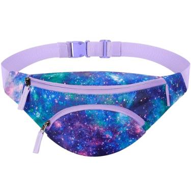 Imagem de Pochete infantil, pochete Galaxy para meninas de 6 a 8 anos, 8 a 12 anos, pochete para meninas de 4 a 8 anos, pochete para crianças, bolsa de cintura para meninas, bolsa de cintura para meninas de 5 a