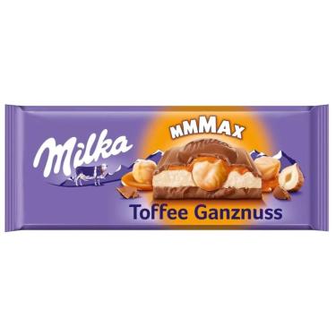 Imagem de Milka Toffee Wholenut Chocolate Alpine Caramelo Avelãs 270g - Importado