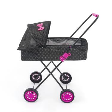 Imagem de Carrinho de Boneca Veneza 79cm Alt Bebe Reborn - Sag Toys, Preto 01