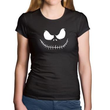 Imagem de Baby Look Algodão Scare Face - Foca na Moda, Preto, G