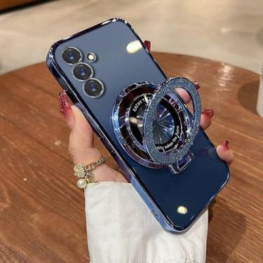 Imagem de Capa de suporte com glitter TPU ultrafina para Samsung A55 A54 A53 A25 A15 A35 A32 A52 A22 A24 A12 A14 A13 A52S, Azul D, para M54