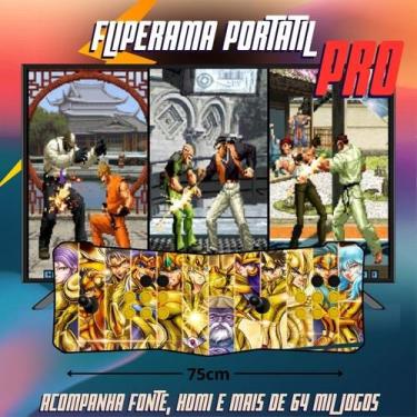 Imagem de Maquina De Fliperama Cavaleiros de Ouro New Pro 75cm Portátil - Arcade
