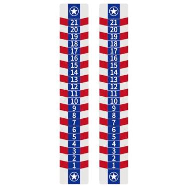 Imagem de AIWEILUCK 2 Pack Cornhole Scoreboards Black, Magnetic Decal with Score Keepers for Corn Hole Boards, Scoreboard for Cornhole Game Easy to Install Keep Track of The Score