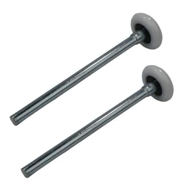 Imagem de (2) Rolos de nylon para porta de garagem de 5 cm com tampa de 17,78 cm haste de 13 rolamentos de esferas resistentes