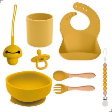 Imagem de Kit Alimentação Infantil + Chupeta- Silicone Fácil De Limpar - Tibaby,
