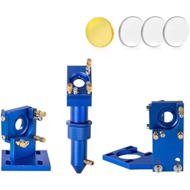 Imagem de Cloudray Conjunto completo de cabeças de laser CO2 da série K, incluindo lentes de foco D20 FL50.8 Mo espelhos para máquina de corte de gravação a laser 2030 4060 k40