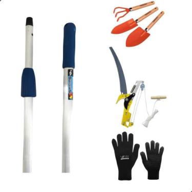 Imagem de Serrote Poda Galhos Altos com Cabo Extensor 3mt Conjunto e Jardinagem 