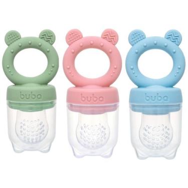 Imagem de Porta Frutinhas de Silicone Ursinho Lanchinho - Buba, Azul