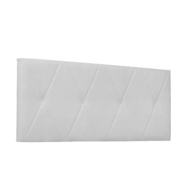 Imagem de Cabeceira Aquilla Cama Box Casal 140 Cm material sintético Branco - DR
