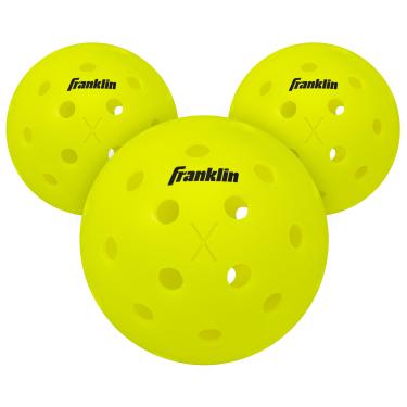 Imagem de Franklin Sports Bolas X-40 Pickleballs – Outdoor – Pacote com 3 – Aprovado pela USAPA – Óptica, Amarelo Óptico