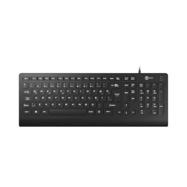 Imagem de Lecoo Teclado USB KB103 Preto Layout ABNT2 Anti-Respingo, Teclas baixas e macias, 103 teclas