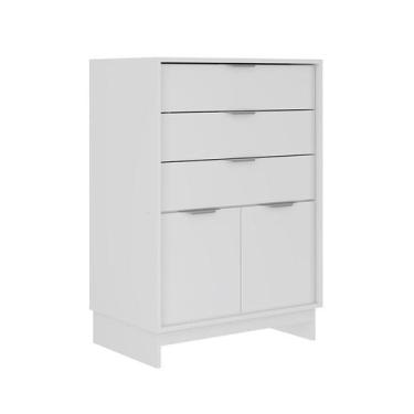 Imagem de Cômoda Bergen 2 PT 3 GV Branca - Modern, Branco