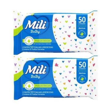 Imagem de Kit 2 Toalha Umedecida Mili Baby De 50 Unidades- Mili - Mili Sa