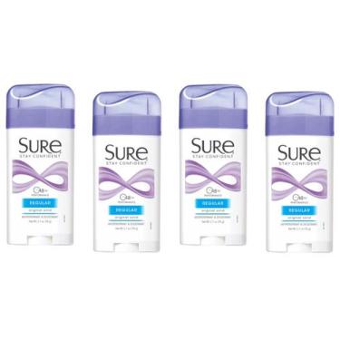 Imagem de Desodorante Sure Original Solid Antitranspirante 80 ml (pacote com 4)