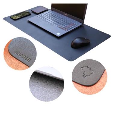 Imagem de Mouse Pad Grande Desk Pad Tapete Mesa Gamer Desk Mat Couro Legítimo - 