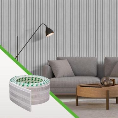 Imagem de Painel Ripado Laminado de EVA Autocolante Decoração Fácil Instalação  