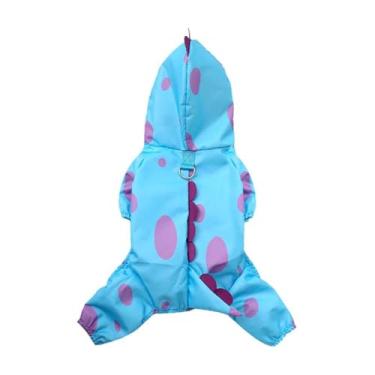 Imagem de Bothyi Roupa de cão de capa de cachorro para cães de corpo inteiro para cães médios pequenos com coleira de coleira um metro e meio com poncho de roupas de, M