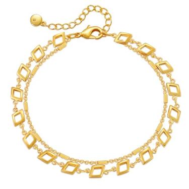 Imagem de Yumikoo Tornozeleira feminina banhada a ouro 18 k, middle, Ouro amarelo, Sem Pedra Preciosa