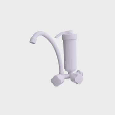 Imagem de Torneira Cozinha Purificador de Água Parede c/ Filtro Branco