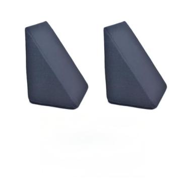 Imagem de Kit 2 Travesseiro Triangular Encosto Espuma Antirefluxo Apoio Costas Anatômico Leitura + Capa Extra(Preto)