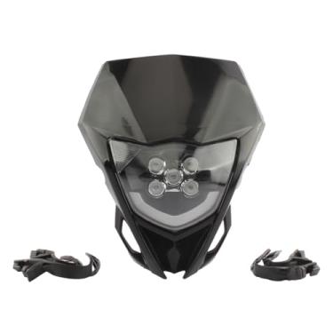 Imagem de ABCERRSI Dirt Bike Enduro Farol, farol de LED para motocicleta compatível com YZ450F YZ250F YZ250 YZ125 YZ65 YZ85 DRZ400 WR250F WR450F Supermoto-Preto