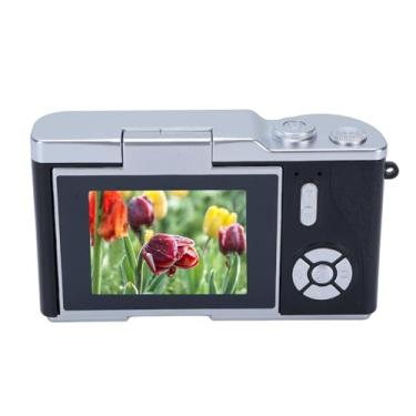 Imagem de Câmera Digital para Fotografia e Vídeo, Portátil 1080p 48MP Câmera CCD 2,4 Polegadas HD Screen 18x Zoom Digital Com Bateria de 800mAh para Selfies do Youtube Viagens (Preto)