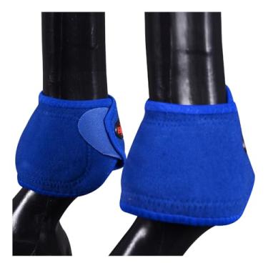 Imagem de HILASON L M S Western Horse Leg Protection No Turn Bell Boots Pair Blue | Horse Leg Boots | Splint Boots for Horses | Horse Jumping Boots| Professional Choice Horse Boots