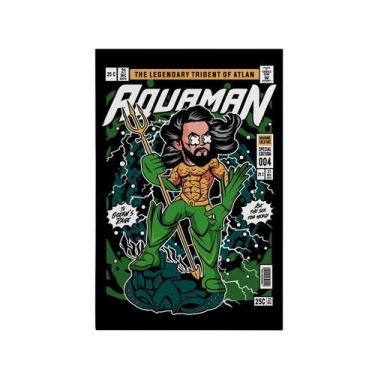 Imagem de Quadro Decorativo Canvas Aquaman Herói Mar Teen - Bazar dos Quadros