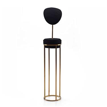 Imagem de Porta-joias Expositor de pingente preto, organizador de joias, suporte de pulseira, suporte de metal para colar, balcão, feira, suporte, relógio Organizador de estande de joias(A)