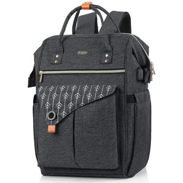 Imagem de Mochila RJEU para mulheres, antifurto, laptop de viagem, 15,6", preta