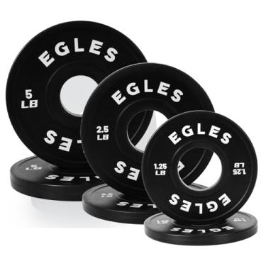 Imagem de Egles Conjunto De Anilhas Troca 17,5 Lb 1,25 + 2,5 5 Peso Revestidas Borracha Preta Em Pares Olímpicas Proteção Para Halteres 2 Polegadas Treinamento Força Academia E Fitness