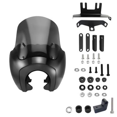 Imagem de FATECIM Carenagem De Farol 5,75" Com Para-Brisa Fumê 13" E Kit Montagem Para Harley Softail Street Bob Fxbb 2018-2020, Fxbbs 2021-2024, Standard Fxst 2020-2022, Low Rider Fxlr 2018-2020
