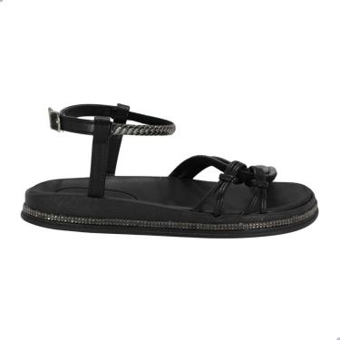 Imagem de Sandália Moleca Tira Santorini Preto Grafite