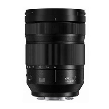 Imagem de Panasonic Lente LUMIX S 24-105 mm F4, suporte em L de quadro completo, estabilizador óptico de imagem e resistente a poeira/salpicos/congelamento S-R24105 (EUA), preto