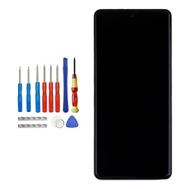 Imagem de Vvsialeek Novo LCD compatível com LG Stylo 6 LMQ730TM LM-Q730TM 17.3 cm tela sensível ao toque LCD moldura preta com ferramentas