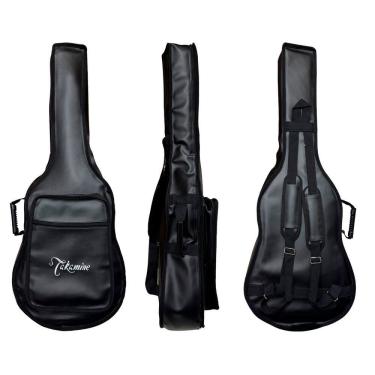 Imagem de CAPA BAG P/ VIOLÃO FOLK CARGO COURO SINTÉTICO "TAKAMINE" PRETO 