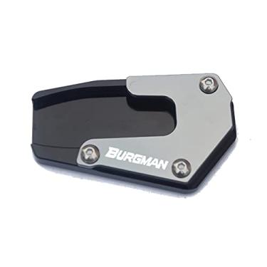 Imagem de Acc-Creativity Suporte de pé de motocicleta com ampliador lateral para placa de extensão compatível com SUZUKI Burgman 650 AN650 2013-2018 (titânio)