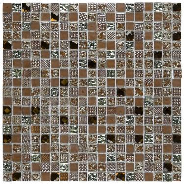 Imagem de Pastilha De Vidro Diamond Glass Mosaic 31cmx31cm (placas) Marrom