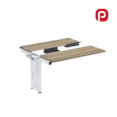 Imagem de Complemento De Mesa Plataforma Para Coworking Para 2 Péssoas 120x120 Noce Naturalle-branco