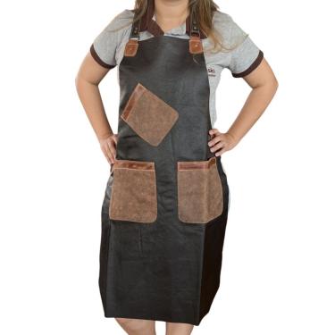 Imagem de Avental Para Churrasco Em Couro Preto