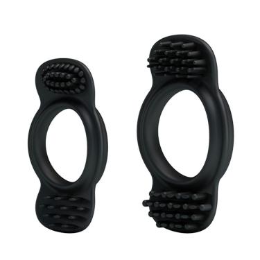 Imagem de Kit Anéis Penianos Com Estimuladores - Ring Pretty Love - Preto