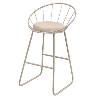 Imagem de Banco Médio Cozinha Barzinho Metal Sunset Champanhe-facto Pérola