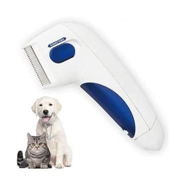 Imagem de Pente Elétrico Eliminador de Pulgas e Carrapatos para Cães e Gatos, Branco