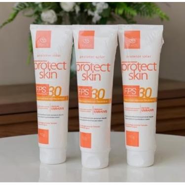 Imagem de Combo 03 Protetor Solar, Toque Seco, Protect Skin FPS 30 Akmos