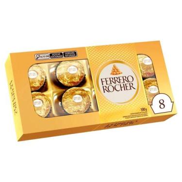 Imagem de Ferrero Bombom Ferrero Rocher Caixa 100g 8 Unidades