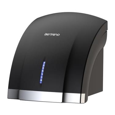 Imagem de Bertreno Secador De Mãos Elétrico Comercial Compacto Para Banheiros 1800 W Alta Velocidade Com Ar Quente E Frio Redução Ruído 110 V Prata