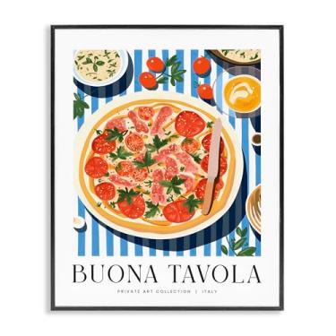 Imagem de Stupell Industries Buona Tavola Classic Pizza Preta Emoldurada Giclee Art Design por Lettered and Fored, 11 x 14
