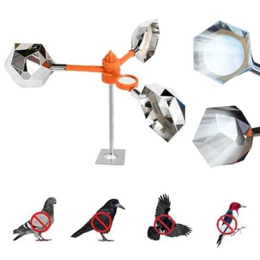 Imagem de HortiMan Dispositivos De Dissuasão Pássaros Para Áreas Externas, Refletores Produtos Be Gone, Eficazes Assustar, Repelente Pica-Paus E Pombos Movido A Vento - Alumínio À Prova Intempéries