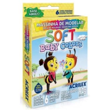 Imagem de Massa Modelar Soft Color Baby 6 Cores Acrilex